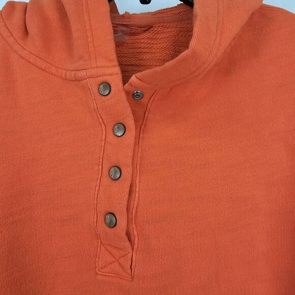 Free People Solid Honey Dove Pullover Sweatshirt In Morning Burst Orange Sz Med - Picture 8 of 10